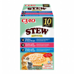 Ciao Stew tro&scaron;kinys su la&scaron;i&scaron;a, &scaron;ukutėmis ir tunu skanėstas katėms, 10x40 g