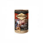 Carnilove Wild Meat Lamb & Wild Boar konservuotas pa&scaron;aras &scaron;unims, 400 g