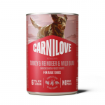 Carnilove Pat&eacute; Turkey&Reindeer&Wild Boar konservai &scaron;unims, 400 g