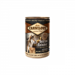 Carnilove Wild Meat Venison & Reindeer konservuotas pa&scaron;aras &scaron;unims, 400 g