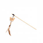 Nobleza lazdelė su me&scaron;kučiu, plunksna ir katžole žaislas katėms