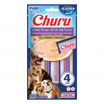 Churu kreminis skanėstas su la&scaron;i&scaron;a ir krevetėmis &scaron;unims, 4 vnt.