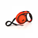 Flexi Xtreme juostinis, oranžinis pavadėlis &scaron;unims, M, 5 m