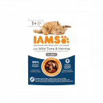 IAMS Delights konservai katėms su tunu ir silke, 85 g