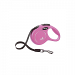 Flexi New Classic Tape rožinis pavadėlis &scaron;unims, S, 5 m