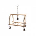 Nobleza medinis žaislas su varpeliais pauk&scaron;čiams, 18x11x14,5 cm