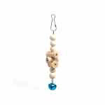 Nobleza medinis žaislas su karoliukais pauk&scaron;čiams, 2,6x2,6x15,5 cm