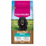 Eukanuba Grain Free Adult sausas pa&scaron;aras &scaron;unims su elniena, 3 kg