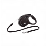 Flexi New Classic Cord juodas pavadėlis &scaron;unims, S