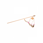 Ecomfy GAIA lazdelė su ratano kamuoliuku ir plunksnomis žaislas katėms