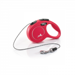 Flexi New Classic Cord virvinis, raudonas pavadėlis &scaron;unims, XS, 3 m