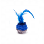 Nobleza mėlynas žaislas su plunksnomis katėms