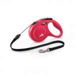 Flexi New Classic Cord virvinis, raudonas pavadėlis &scaron;unims, M, 5 m