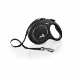 Flexi New Classic Tape juostinis, juodas pavadėlis &scaron;unims, L, 8 m