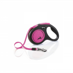 Flexi New Neon rožinis pavadėlis &scaron;unims, M