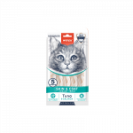 Wanpy Skin & Coat kreminis skanėstas katėms su tunu ir la&scaron;i&scaron;a, 70 g