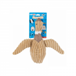 Happet ruda pliu&scaron;inė antis žaislas &scaron;unims, 25 cm