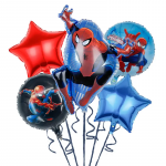 Folinių Balionų Rinkinys Žmogus Voras 5 vnt Spider Man  ( AYD230510-4 )