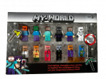 Figūrėlės konstruktoriams My World Minecraft, 12 vnt.