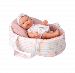 Arias kūdikėlis rožinėje ne&scaron;yklėje su me&scaron;kiukais, 26 cm