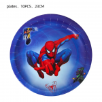 Vienkartinės lėk&scaron;tutės &bdquo;Žmogus voras&rdquo; (Spiderman) 23cm &ndash; 10 vnt