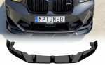 F96 LCI priekinio bamperio spoileris juodas blizgus