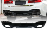 G30/G31 M Performance galinio bamperio difuzorius juodas blizgus