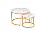Staliukų komplektas Halmar Paola balta/aukso