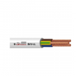 Elektros kabelis Lietkabelis BVV-LL 3 x 2.5 mm&sup2;, baltas