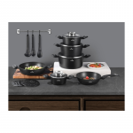 Puodų 15 dalių komplektas ZILNER ZL-8570 su keramikine - marmurine danga