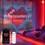 I&scaron;manioji LED užuolaida 2&times;2 m, 400LED (APP + pultelis, USB 5V)