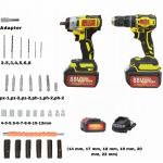 Akumuliatorinio suktuvo ir smūginio veržliasūkio rinkinys 88V MEISTER, MS-763