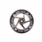Triukinio paspirtuko ratukas Monkey 5-spoke black on chrome 120mm