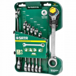 Kombinuotų raktų su terk&scaron;le rinkinys 8vnt. (8-19)