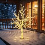 LED Vy&scaron;nių Žiedų Medis &ndash; 180 cm, 500 LED, &Scaron;iltai Balta &Scaron;viesa