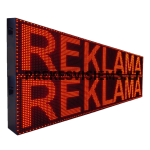 LED reklama 100 x 20cm raudonos spalvos