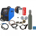 Inverterinis suvirinimo aparatas Sherman MIG 200 SMART (aparatas + dujų balionas CO2 5L + reduktorius + viela + priedai)
