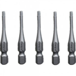 Antgalis smūginis IMBUS 1/4" (6.3mm), 5vnt. S2 - 2 x 50mm