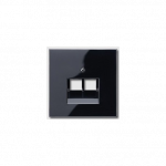 Dangtelis tel./komp. lizdo LS969-2UASW, JUODA