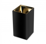 GU10 lemputės rėmelis V-TAC, juodas su aukso spalvos vidumi, auk&scaron;tis 14cm