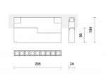 12W INSIGHT DARK LIGHT FLEXX &scaron;viestuvas į magnetines sistemas, 3000K, baltas