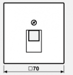 LAN kabelio dangtelis JUNG, viengubas, klasikinės žalvario sp.