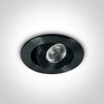 3W LED įleidžiamas pakreipiamas &scaron;viestuvas, juodas, 6000K