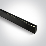 40W LED linijinės sistemos &scaron;viestuvas, juodas, 3000K