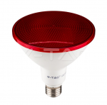 17W LED lemputė V-TAC, E27, raudona