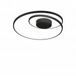 48W LED lubinis pavir&scaron;inis &scaron;viestuvas OZ, juodas, 3000K, dimeriuojamas