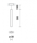 10W INSIGHT TUBE &scaron;viestuvas į magnetines sistemas, 3000K, baltas su baltu reflektoriumi