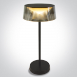2W LED įkraunamas stalo &scaron;viestuvas, juodas, 3000K, dimeriuojamas, IP44