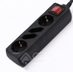 Ilgintuvas 4-vietis V-TAC, su jungikliu, (3G1.5MM2 X 1.5M), juodas