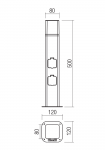 13W LED pastatomas lauko &scaron;viestuvas VOLT, tamsiai pilkas, 3000K, IP54, 90614